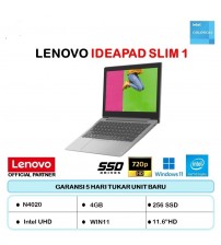 Lenovo ideapad slim1  11 -  N4020 | 4GB | 256SSD | W11 | 11.6 inch 